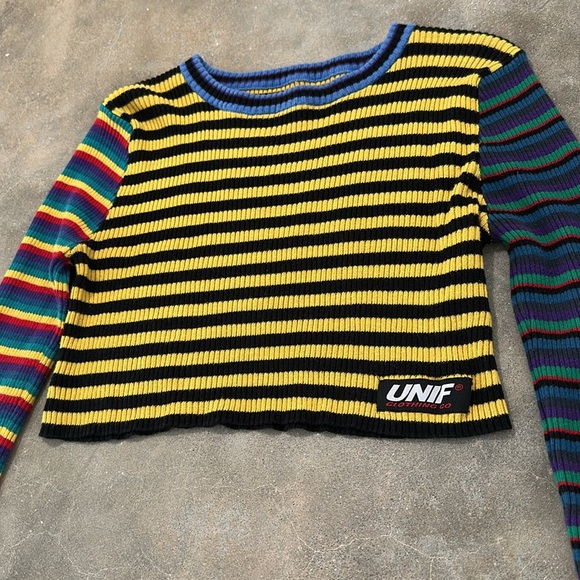 UNIF Rainbow Striped Crop Top - Picture 5 of 9